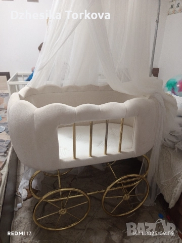 Бебешко легло с балдахин, снимка 3 - Бебешки легла и матраци - 52366968