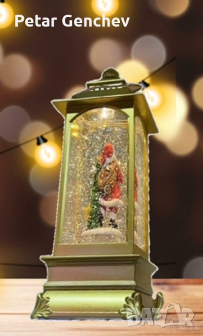Златист коледен фенер, снимка 5 - Коледни подаръци - 52540151