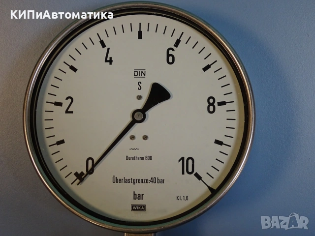 манометър Wika Duratherm 600 Ф160 0-10Bar, снимка 2 - Резервни части за машини - 54205516