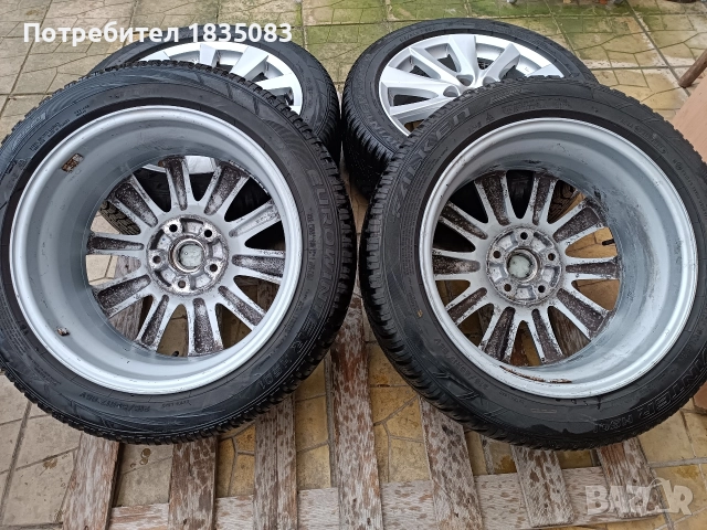 Лети джанти 17ки 5х114.3 Mazda + зимни гуми 215/50/17 Falken, снимка 8 - Гуми и джанти - 52595012