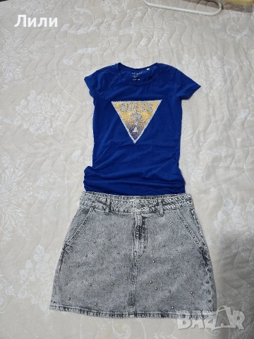Сет тениска Guess и пола Zara размер S, снимка 2 - Тениски - 53923744