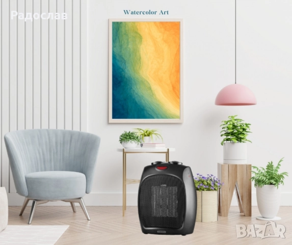 Керамична вентилаторна печка , 1500W – Компактно и ефективно отопление за вашия дом., снимка 2 - Отоплителни печки - 51946555