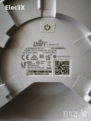 AP Ubiquity Unifi AP AC Lite аксес пойнт, снимка 3 - Мрежови адаптери - 53921661