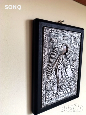 Страхотна Посребрена Икона - Йоан Кръстител, снимка 6 - Икони - 52125220