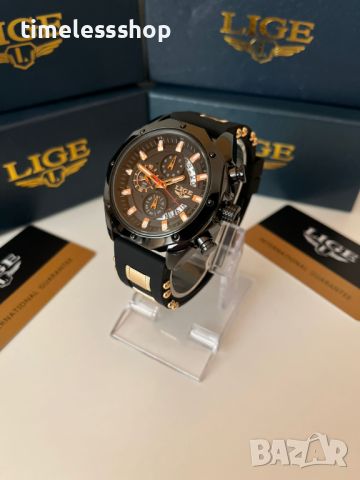 Мъжки часовник Lige + оригинална кутия., снимка 12 - Мъжки - 45761479