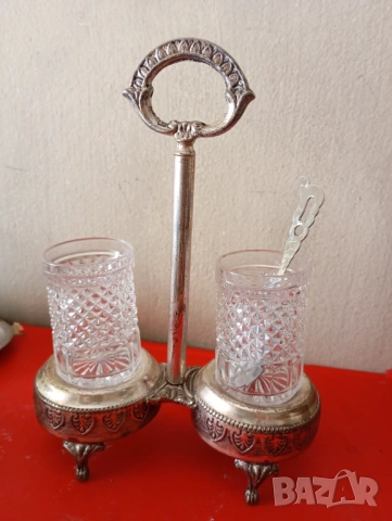 Винтидж лъжичник,солница, снимка 6 - Колекции - 54243149