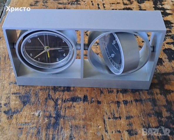 часовник с будилник, термометър и хидрометър за бюро разни, снимка 2 - Други - 13454690
