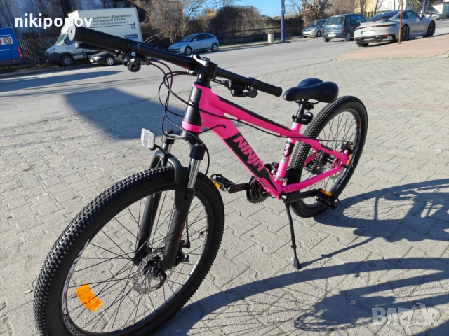 PASSATI Алуминиев велосипед 24" NINJA розов, снимка 6 - Велосипеди - 53830709