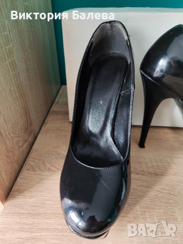 черни дамски обувки , снимка 3 - Дамски обувки на ток - 44968580