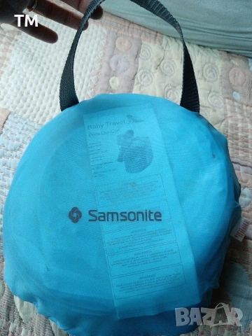 Сгъваема кошара с комарник Samsonite, снимка 2 - Кошарки - 53407753