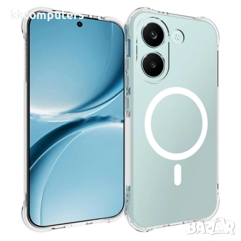 Магнитен Калъф за Xiaomi Poco X8 Pro 5G / Redmi Turbo 5 5G - TPU, Анти-drop, Удебелени ръбове, Прозр