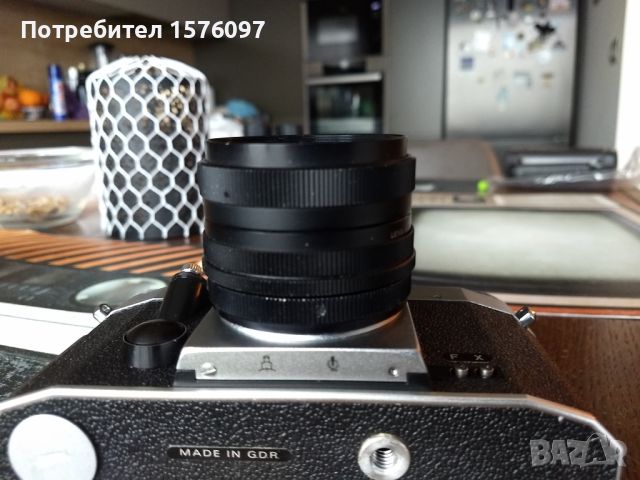 Телефото обектив Photax 135mm, Широкоъгълен Marep 35mm, адаптер М42 към Т моунт и Praktica Super TL, снимка 5 - Фотоапарати - 45844486