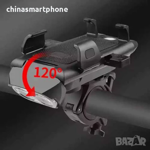 Фар за велосипед 4 в 1 – 6000Lm LED, Стойка за телефон, снимка 9 - Части за велосипеди - 50651901