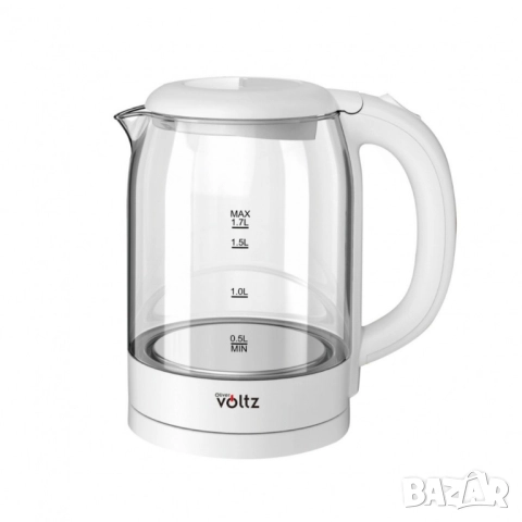 Електрическа кана Voltz, 2200W, 1.7л., Стъкло, снимка 2 - Друга електроника - 52059494