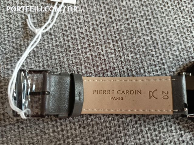 Нов елегантен Pierre Cardin, каишка естествена кожа, черна PVD каса, гаранция 24м + преглед + тест, снимка 10 - Мъжки - 46343160