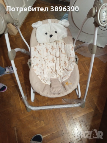 Шезлонг Люлка за бебе до една годинка на ток, снимка 2 - Други - 53085342