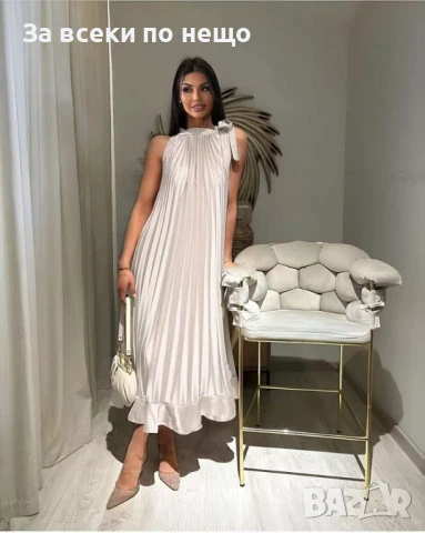 Дамска Дълга Рокля Солей - Налични Различни Цветове Код A677, снимка 2 - Рокли - 50706198