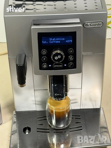 Кафемашина кафе автомат delonghi magnifica S cappuccino с гаранция, снимка 4 - Кафемашини - 53170986