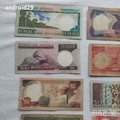 Лот Банкноти от Ангола/Angola-13 броя, снимка 9 - Нумизматика и бонистика - 50498582