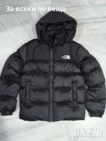 The North Face Мъжко Черно Зимно Яке С Бродирано Лого С Качулка Дъ Норт Фейс Код B409, снимка 2 - Якета - 52080033