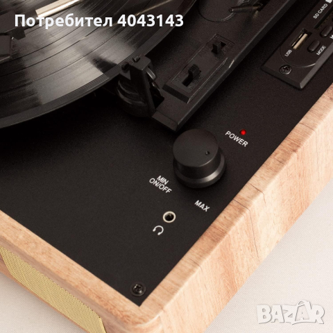 Грамофон Create Record Player Wooden - 20% ОТСТЪПКА, снимка 4 - Грамофони - 44990438