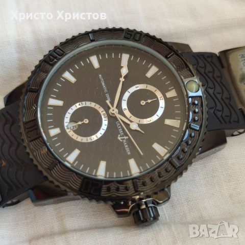 Луксозен мъжки часовник "Black Edition" Ulysse Nardin , снимка 2 - Мъжки - 41453504