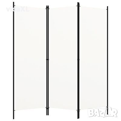vidaXL Параван за стая, 3 панела, бял, 150x180 см（SKU:320715
