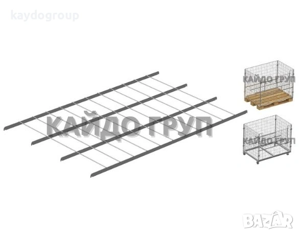Телен контейнер сгъваем за европалет без дъно Ф6 80x120xН85, снимка 4 - Друго търговско оборудване - 54203594