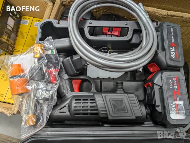 % Промоция 2000w Нова 6000mah 48V 2 батерии АКУМУЛАТОРНА ВОДОСТРУЙКА за кола дом градина 30 bar , снимка 1