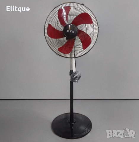 Вентилатор на стойка Elite EFS-1304 - 100w - кръгла метална стойка, снимка 2 - Друга електроника - 52855365