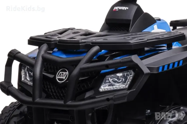 Акумулаторен детски Quad 24V, 4x4, Музикален модул с Bluetooth и USB | Ева Гуми, Син, снимка 5 - Детски велосипеди, триколки и коли - 50228006