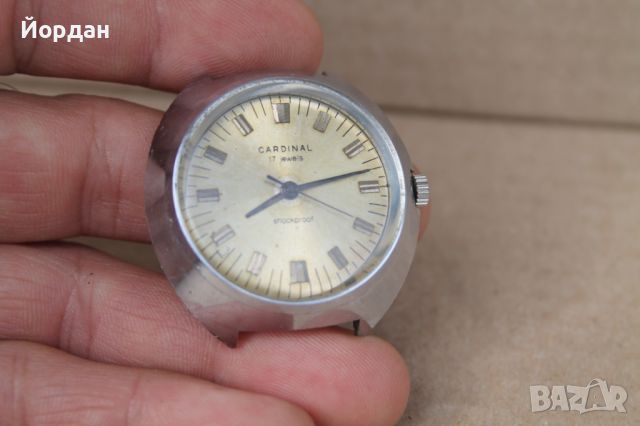 СССР мъжки часовник ''Cardinal''  17 камъка, снимка 11 - Мъжки - 45950240