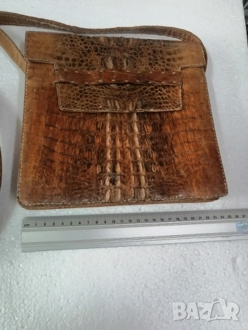 Ретро, чанта от крокидилска кожа, снимка 3 - Чанти - 53883465