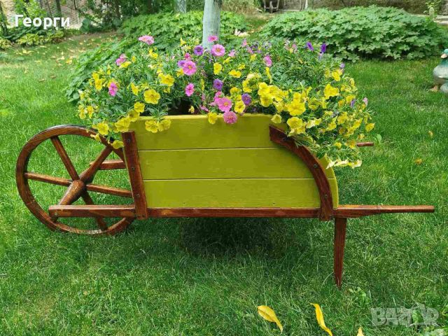 Прекрасна градинска количка за декорация - Вдъхнете нов живот на вашата градина!, снимка 2 - Други - 46474586