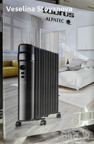 Маслен радиатор Taurus Agadir Malbork 1500W/2500W– мощно отопление с ECO режим, програмируем таймер , снимка 2 - Радиатори - 52650648
