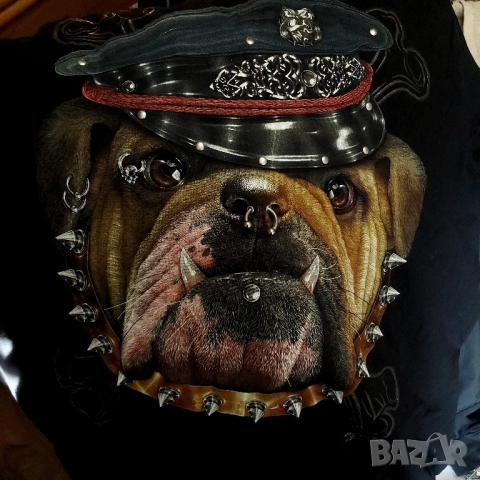 3D Тениска с булдог в шапка от Рок Чанг, снимка 5 - Тениски - 52144874