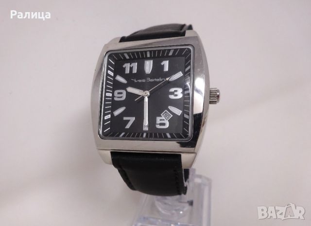 Френски кварцов часовник Yves Bertelin със стоманена каса, снимка 3 - Мъжки - 45482153