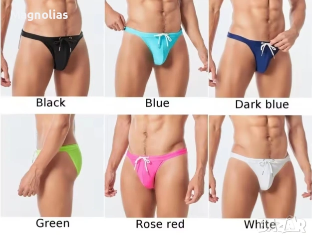 Мъжки секси бански ниска талия регулируема връзка, снимка 8 - Бельо - 53846700