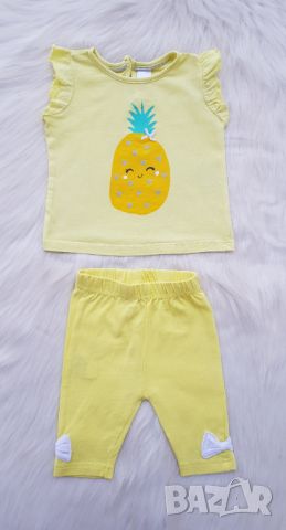Бебешки клин и тениска за момиче 6-9 месеца