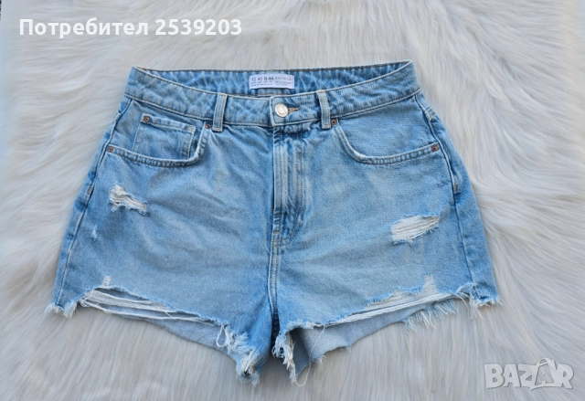 Къси дънкови панталони ZARA H&M размер L-ХL, снимка 6 - Къси панталони и бермуди - 51530299
