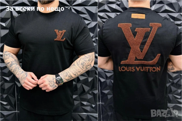 Louis Vuitton Мъжка Тениска👕Мъжка Блуза С Къс Ръкав - 2 Цвята Код Premium F.13, снимка 3 - Тениски - 53868379