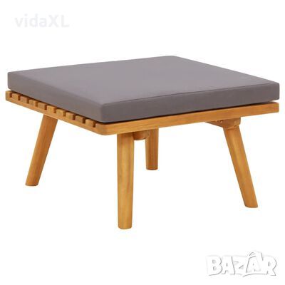 vidaXL Градинска табуретка с възглавница, 60x60x29 см, акация масив（SKU:46674, снимка 1 - Градински мебели, декорация  - 45493219