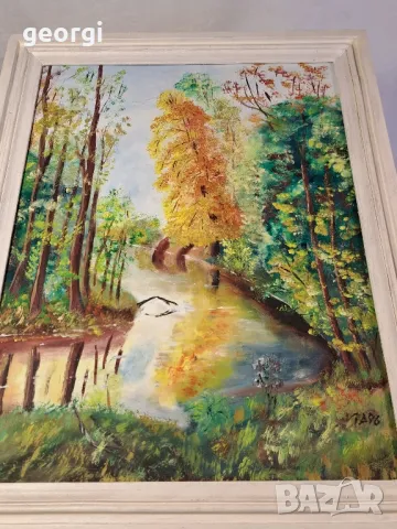 авторска картина пейзаж върху фазер 6/2, снимка 3 - Картини - 49290103