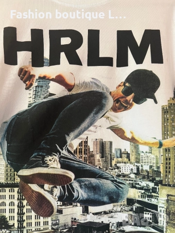 Бяла блуза с щампа 100% памук М размер 🤍, снимка 2 - Блузи с дълъг ръкав и пуловери - 52627297