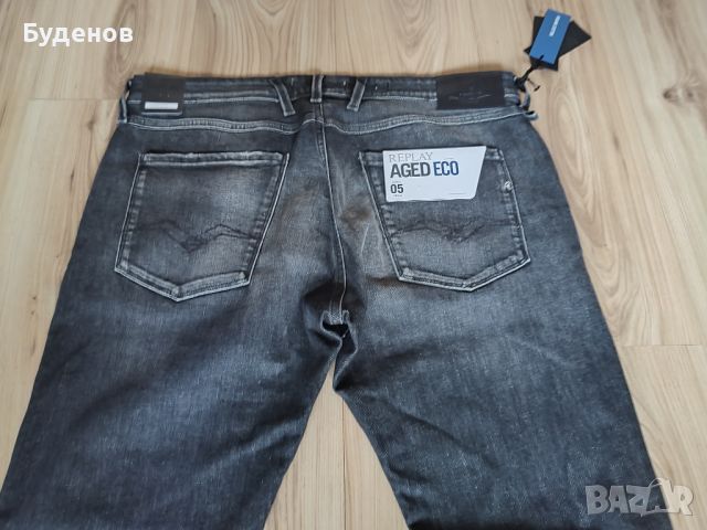 дънки REPLAY Anbass Slim-Fit Aged Jeans - W38/36L, снимка 9 - Дънки - 45823333