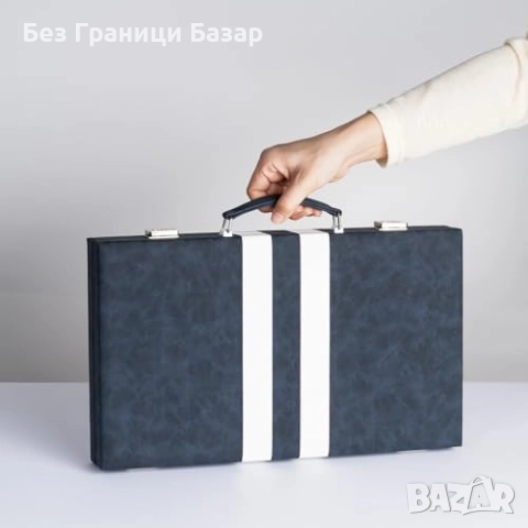 Нова Табла 15" с кожен куфар и кадифен интериор – луксозен комплект, снимка 7 - Шах и табла - 52123998