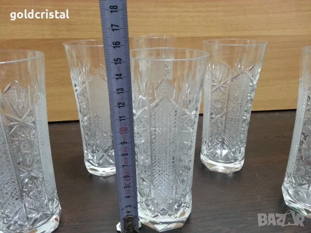 кристални чаши за безалкохолно Зорница лукс , снимка 4 - Антикварни и старинни предмети - 49611959