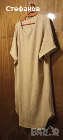 Красива бежова рокля -нова,макси размер , снимка 8 - Рокли - 53738213