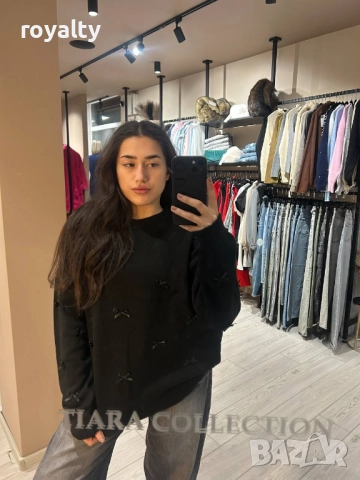 Черна Дамска Блуза , снимка 2 - Блузи с дълъг ръкав и пуловери - 52885141