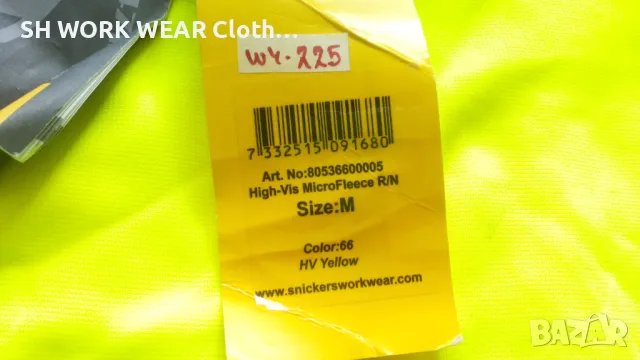 Snickers 8053 High-Vis Micro Fleece Round Neck, Class 3 Yellow M / L работна блуза W4-225, снимка 9 - Блузи - 46922250